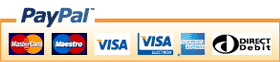 Credit card and PayPal logos